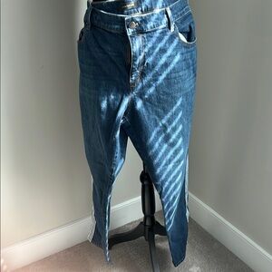 Ann Taylor Striped Girlfriend Jeans